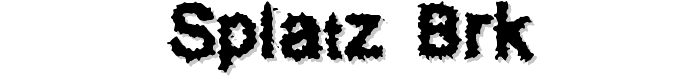 Splatz BRK font